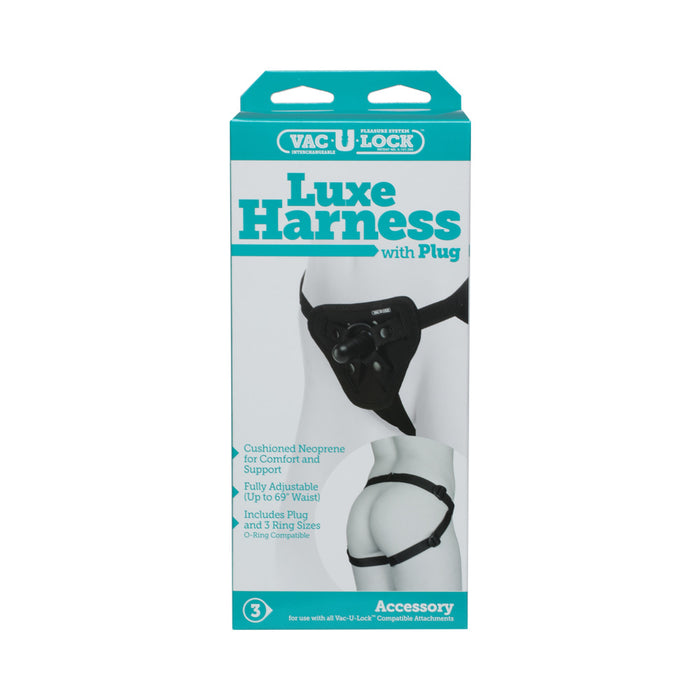 Vac-U-Lock Platinum - Luxe Harness - With Plug Black