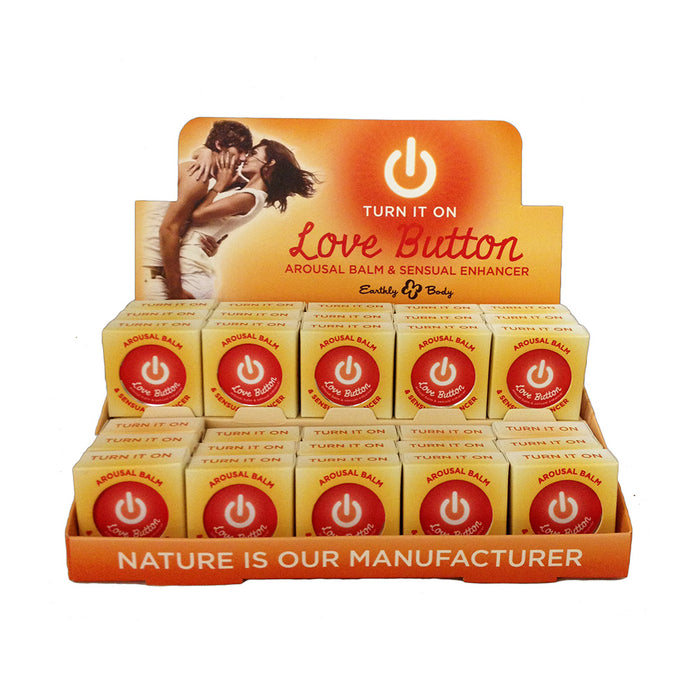 Earthly Body Love Button Counter Display (30 pieces)