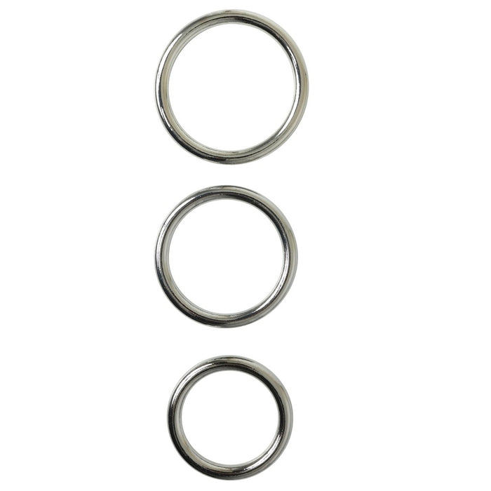 Sportsheets Metal O-Ring 3-Pack Silver