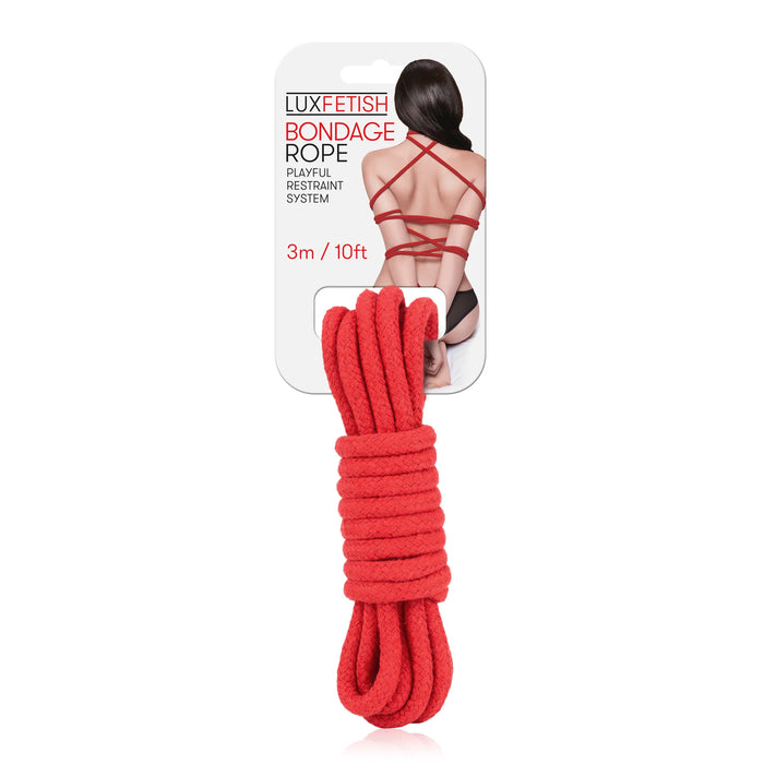Lux Fetish Bondage Rope 3 m / 10 ft. Red