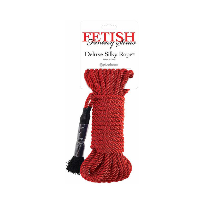 Pipedream Fetish Fantasy Series Deluxe Silk Rope 9.75 m / 32 ft. Red