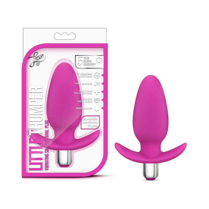 Blush Luxe Little Thumper Vibrating Silicone Anal Plug Pink