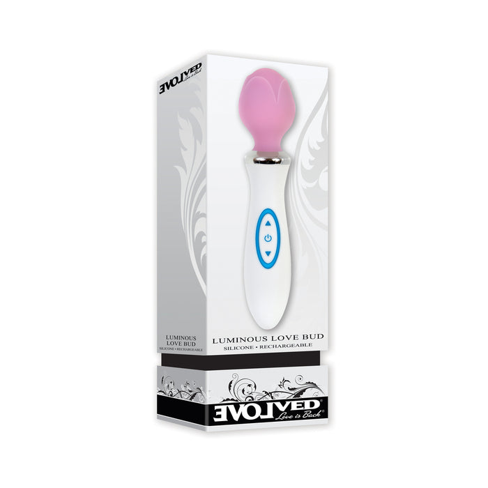 Evolved Luminous Love Bud Rechargeable Silicone Wand Vibrator Pink