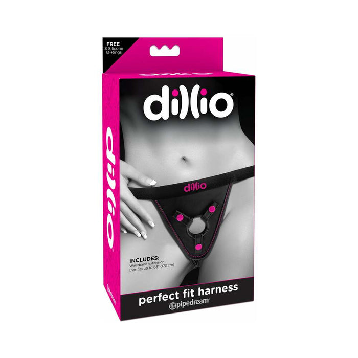 Pipedream Dillio Adjustable Perfect Fit Harness Black/Pink