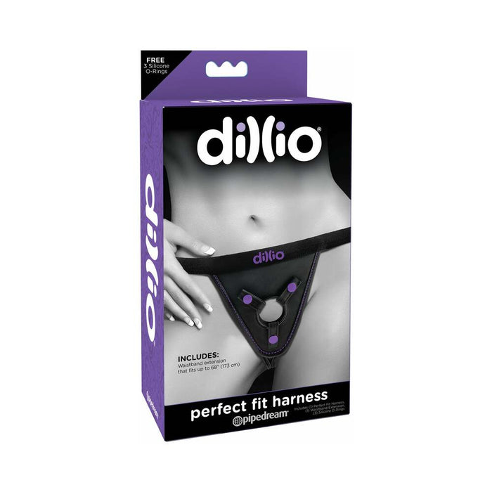 Pipedream Dillio Adjustable Perfect Fit Harness Black/Purple