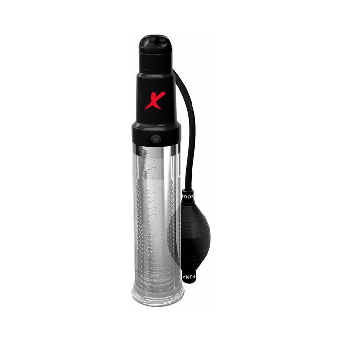 PDX Elite Suck-N-Pump Vibrating Penis Pump & Stroker Clear