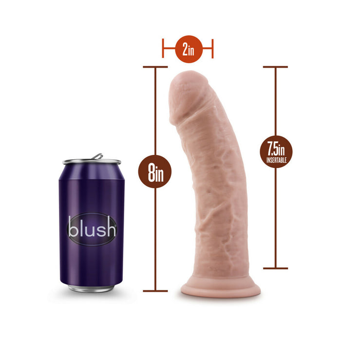 Blush Dr. Skin Realistic 8 in. Dildo with Suction Cup Beige