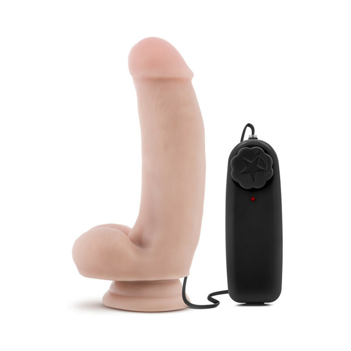 Blush Loverboy The Quarterback 7 in. Vibrating Dildo with Balls & Suction Cup Beige
