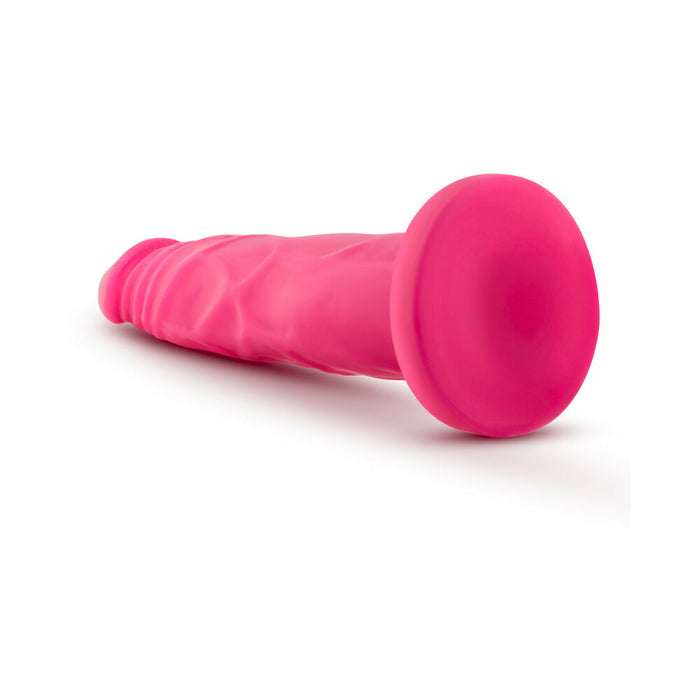 Blush Neo 7.5 in. Dual Density Dildo with Suction Cup Neon Pink
