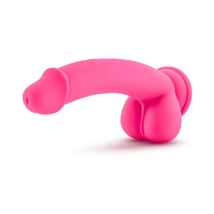 Blush Ruse D Thang Semi-Realistic 7.75 in. Silicone Dildo with Balls & Suction Cup Hot Pink