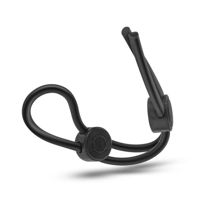 Blush Stay Hard Silicone Double Loop Lasso/Bolo Cockring Black