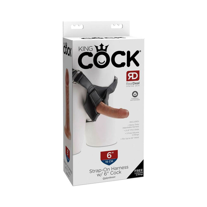 Pipedream King Cock Strap-on Harness With 6 in. Cock Tan