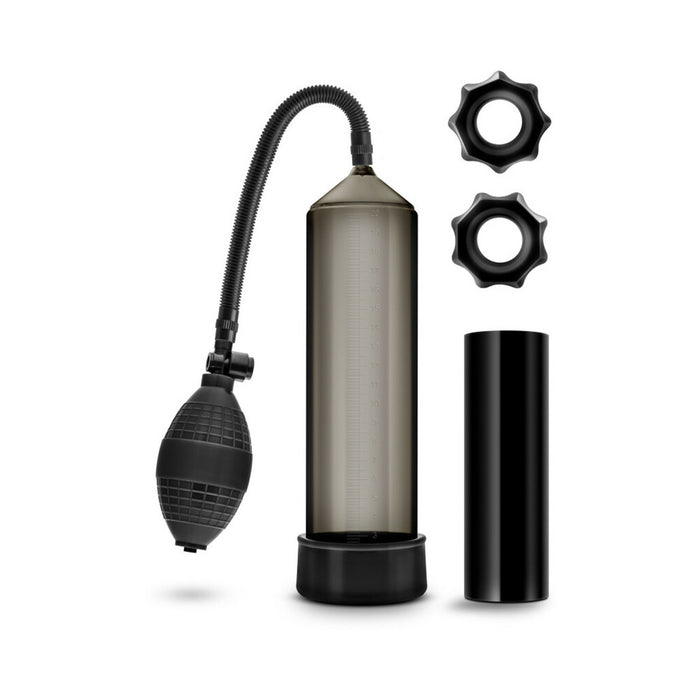Quickie Kit Thick Cock Pump, Stroker & 2-Piece Cockring Set Black