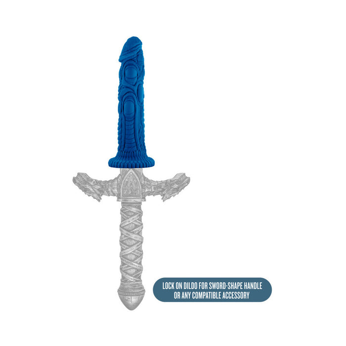 Blush The Realm Draken 7.5 in. Silicone Lock On Fantasy Dildo Blue