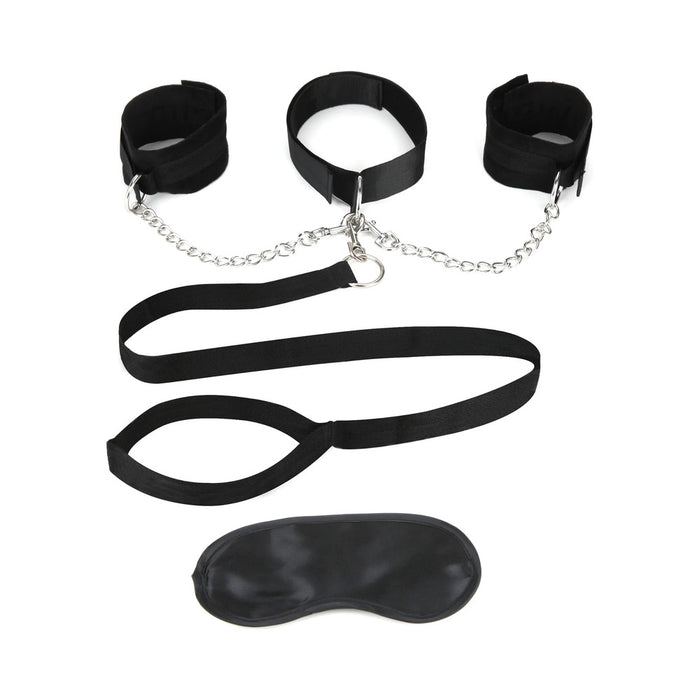 Lux Fetish Collar Cuffs & Leash Set
