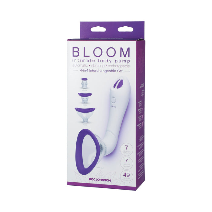 Bloom - Intimate Body Pump - Automatic - Vibrating - Rechargeable Purple/White