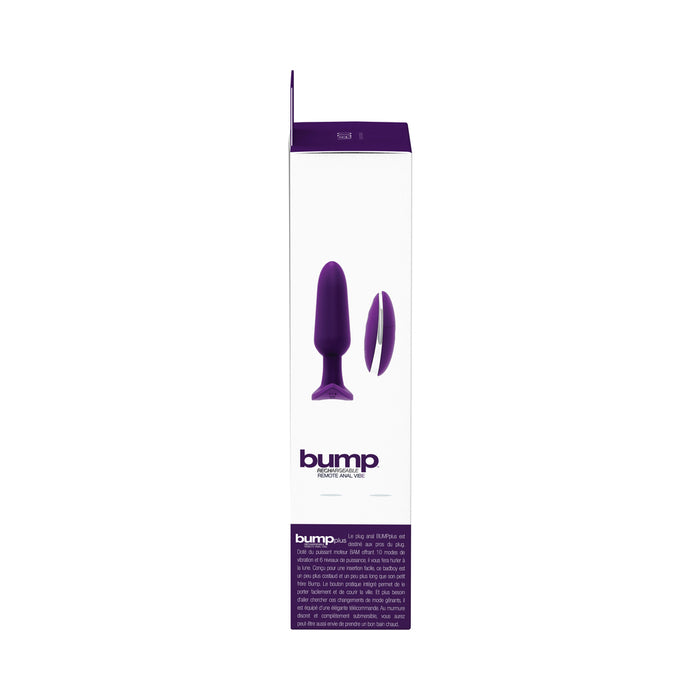 Bump Plus Rechargeable  Remote Control Anal Vibe Purple