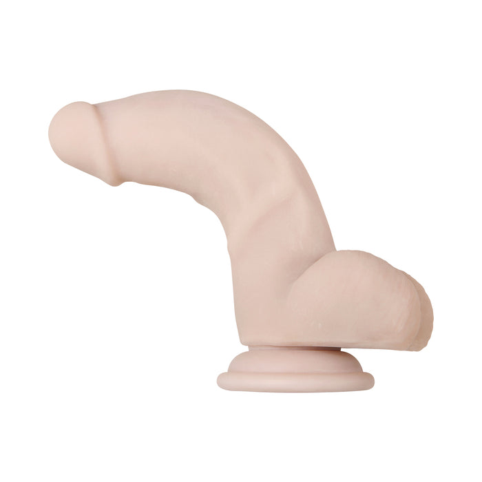 Evolved Real Supple Poseable 7 in. Realistic Dildo With Balls Beige