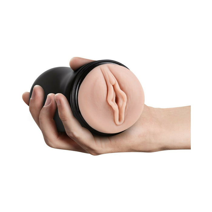 Blush M for Men Soft + Wet Pussy with Pleasure Orbs Self-Lubricating Vagina Stroker Beige