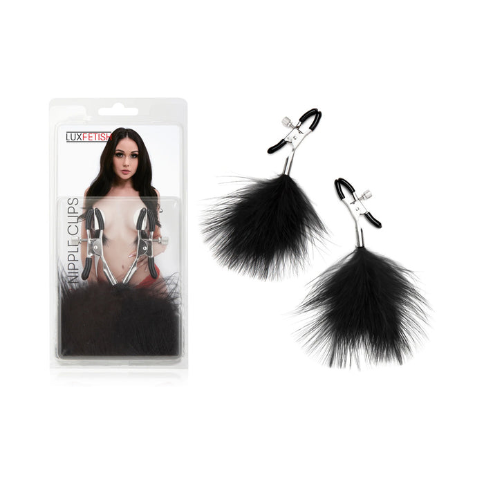 Lux Fetish Feather Nipple Clips