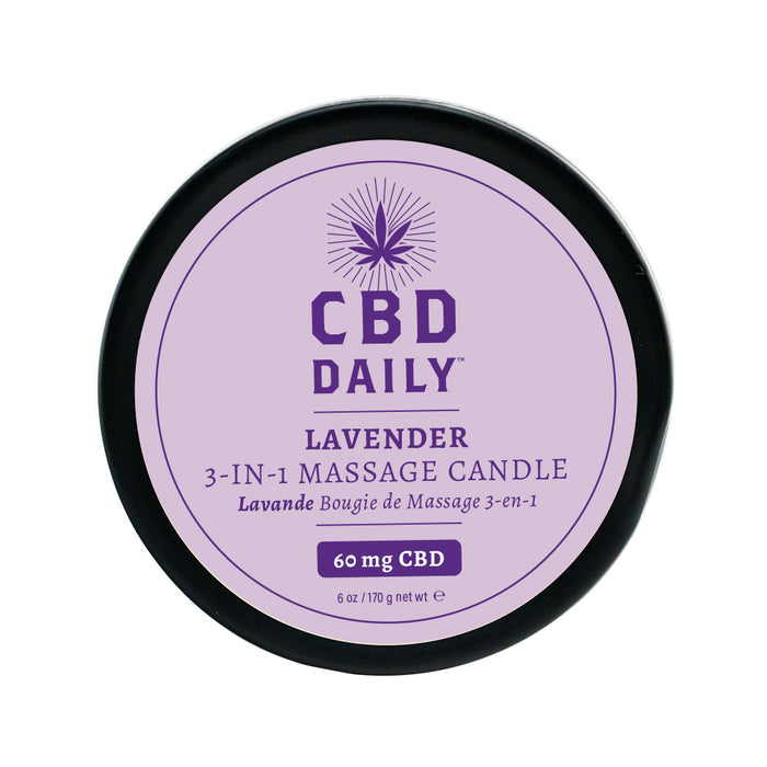 CBD Daily Massage Candle - Lavender 6 oz.