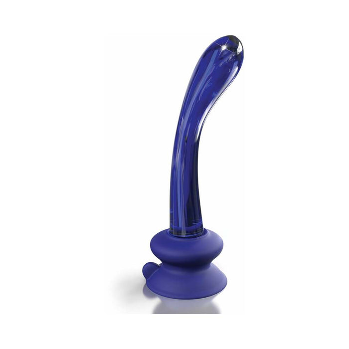 Pipedream Icicles No. 89 Curved Glass G-Spot Massager With Suction Cup Blue