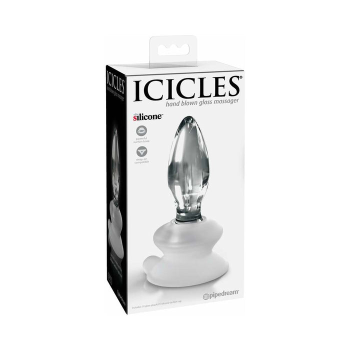 Pipedream Icicles No. 91 Glass Anal Plug With Suction Cup Clear