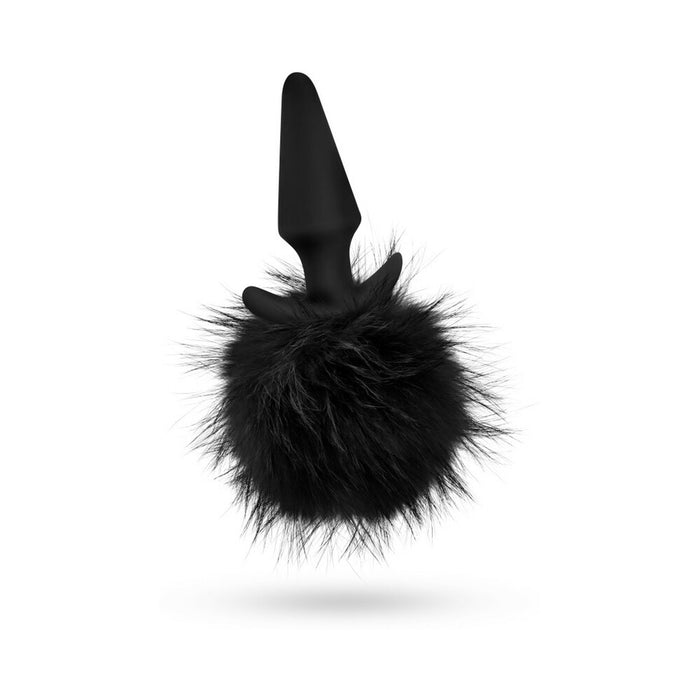 Blush Anal Adventures Platinum Silicone Rabbit Tail Plug Black