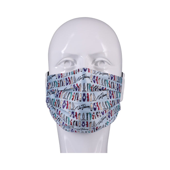 DJ Reversible & Adjustable Face Mask Blue Toy Pattern