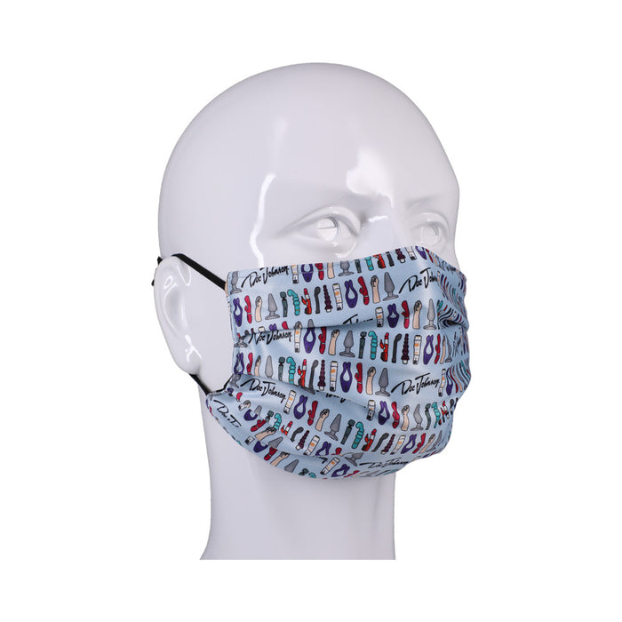 DJ Reversible & Adjustable Face Mask Blue Toy Pattern