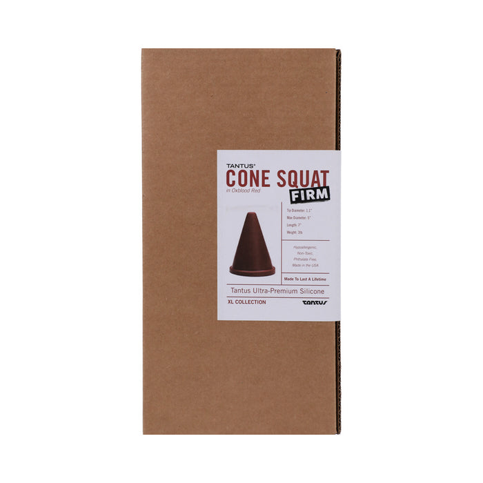 Tantus Cone Squat Firm Dildo Garnet (Box)