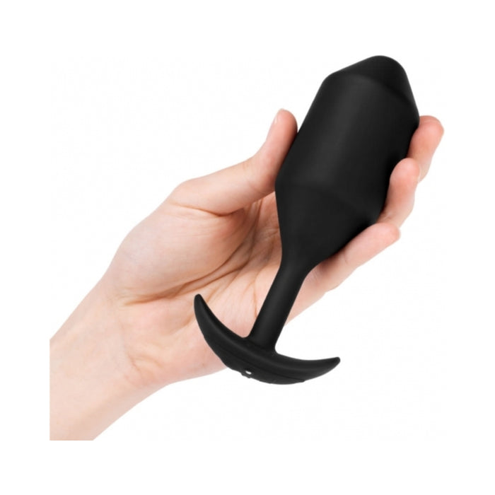 b-Vibe Vibrating Snug Plug 5 Rechargeable Weighted Silicone Anal Plug Black