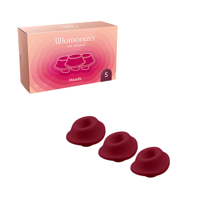 Womanizer 3-Pack Type A Replacement Stimulation Heads Bordeaux S