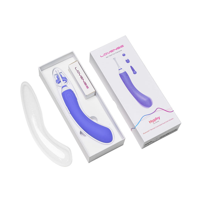 Lovense Hyphy Bluetooth Remote-Controlled Dual-End Vibrator Clitoral and G-Spot Stimulator