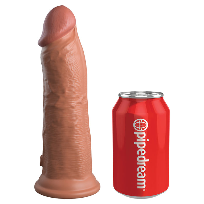 Pipedream King Cock Elite 8 in. Vibrating Realistic Dildo With Suction Cup Tan