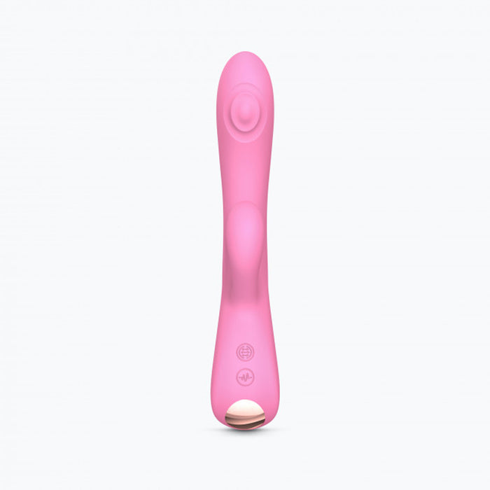 Love to Love Bunny & Clyde Rechargeable Tapping Rabbit Silicone Vibrator Pink Passion