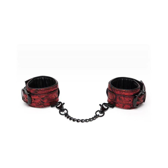 Fifty Shades of Grey Sweet Anticipation Faux Leather Adjustable Reversible Wrist Cuffs Red/Black
