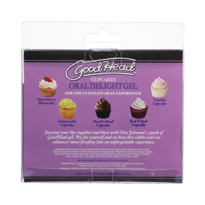 GoodHead Oral Delight Gel Cupcake 5 Pack 1 oz.