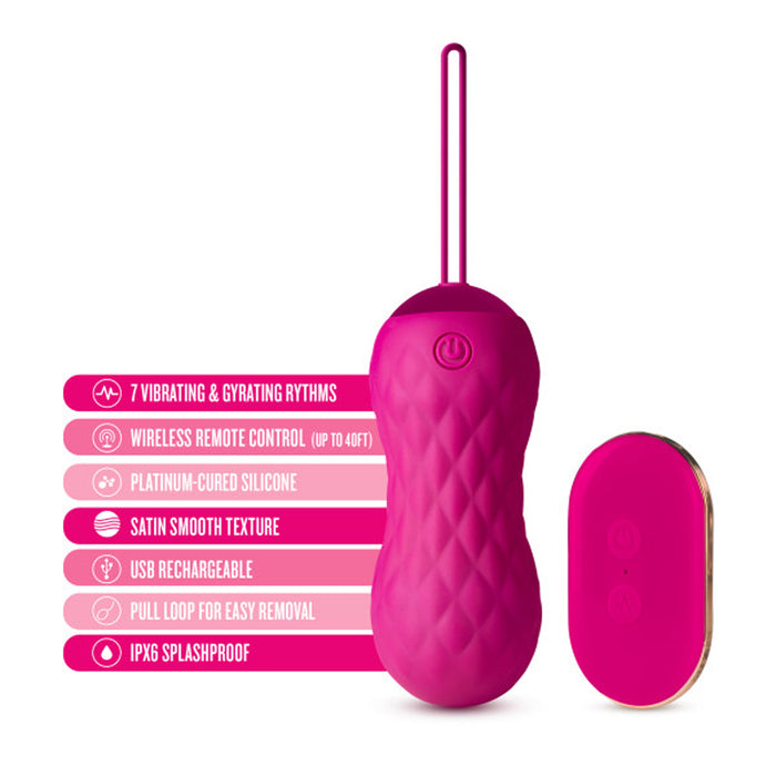 Blush Lush Carina Rechargeable Remote-Controlled Silicone Egg Vibrator Velvet