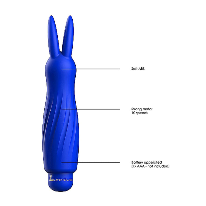 Luminous Sofia 10-Speed Bullet Vibrator With Silicone Rabbit Sleeve Royal Blue