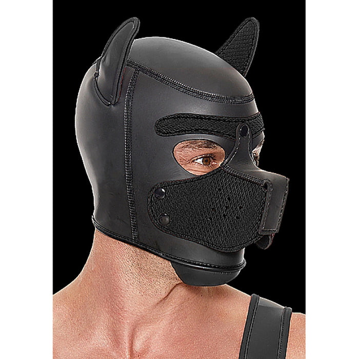Ouch! Puppy Play Neoprene Puppy Hood Black