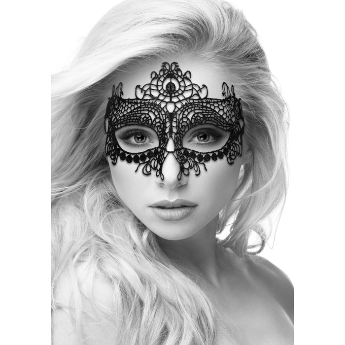 Ouch! Black & White Queen Lace Eye Mask Black