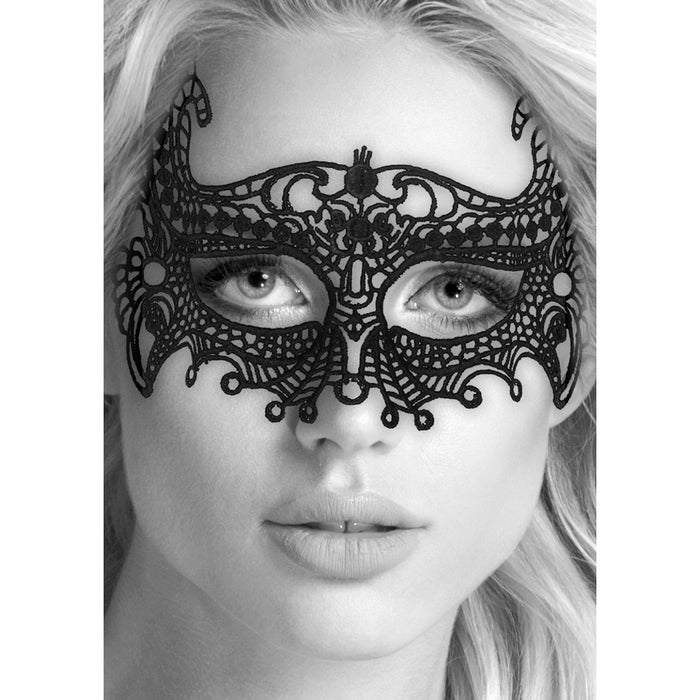Ouch! Black & White Empress Lace Eye Mask Black