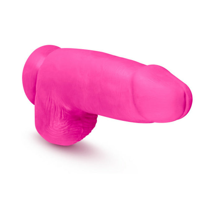 Blush Au Naturel Bold Chub 10 in. Posable Dual Density Dildo with Balls & Suction Cup Pink