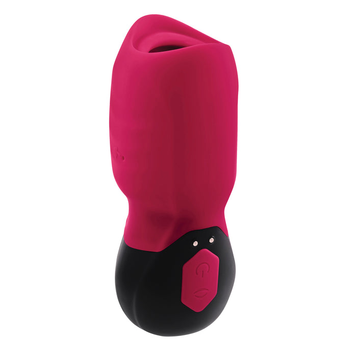 Gender X Body Kisses Rechargeable Vibrating Silicone Suction Massager Red