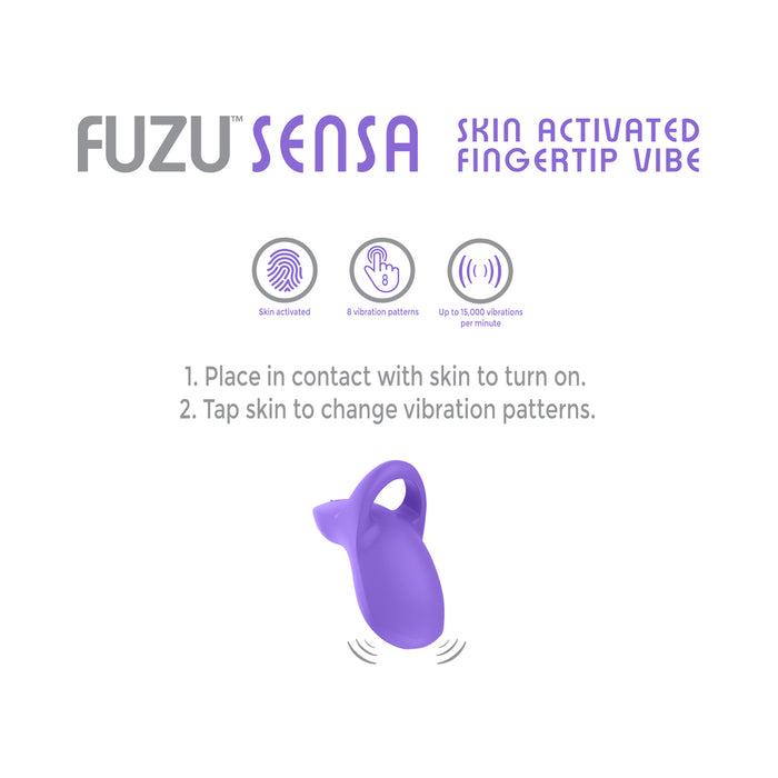 Fuzu Sensa Rechargeable Skin-Activated Fingertip Vibe Purple