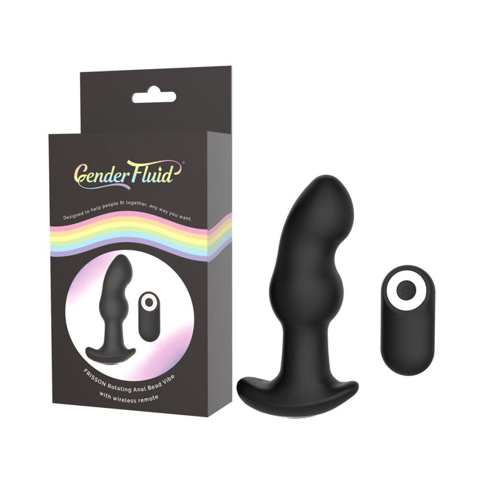 Gender Fluid Frisson Anal Vibe With Remote Silicone Black