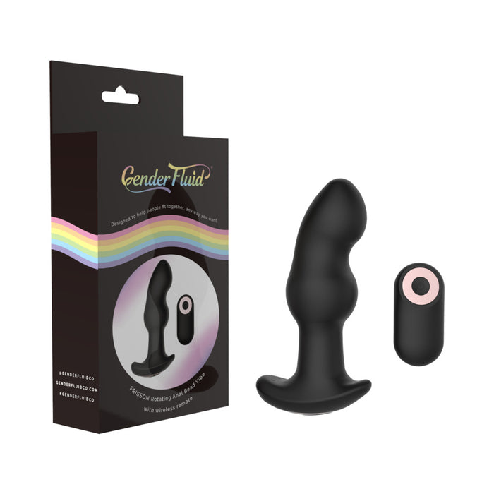 Gender Fluid Frisson Anal Vibe With Remote Silicone Black
