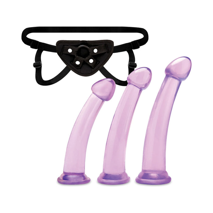 Lux Fetish Size Up 3-Piece Dildo & Harness Pegging Training Set