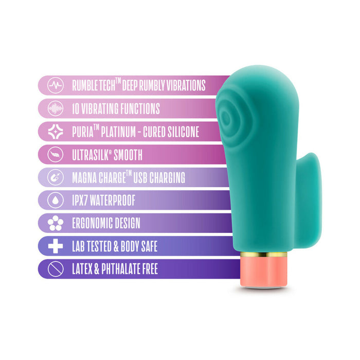 Aria Sensual AF Rechargeable Silicone Mini Vibrator Teal